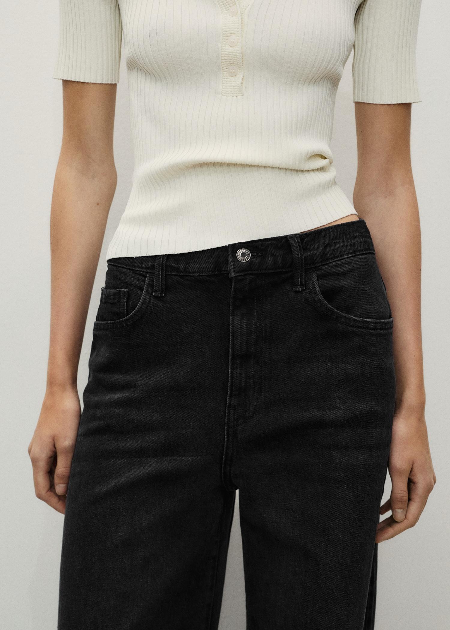 High-rise wideleg jeans - Women | MANGO USA Product Image