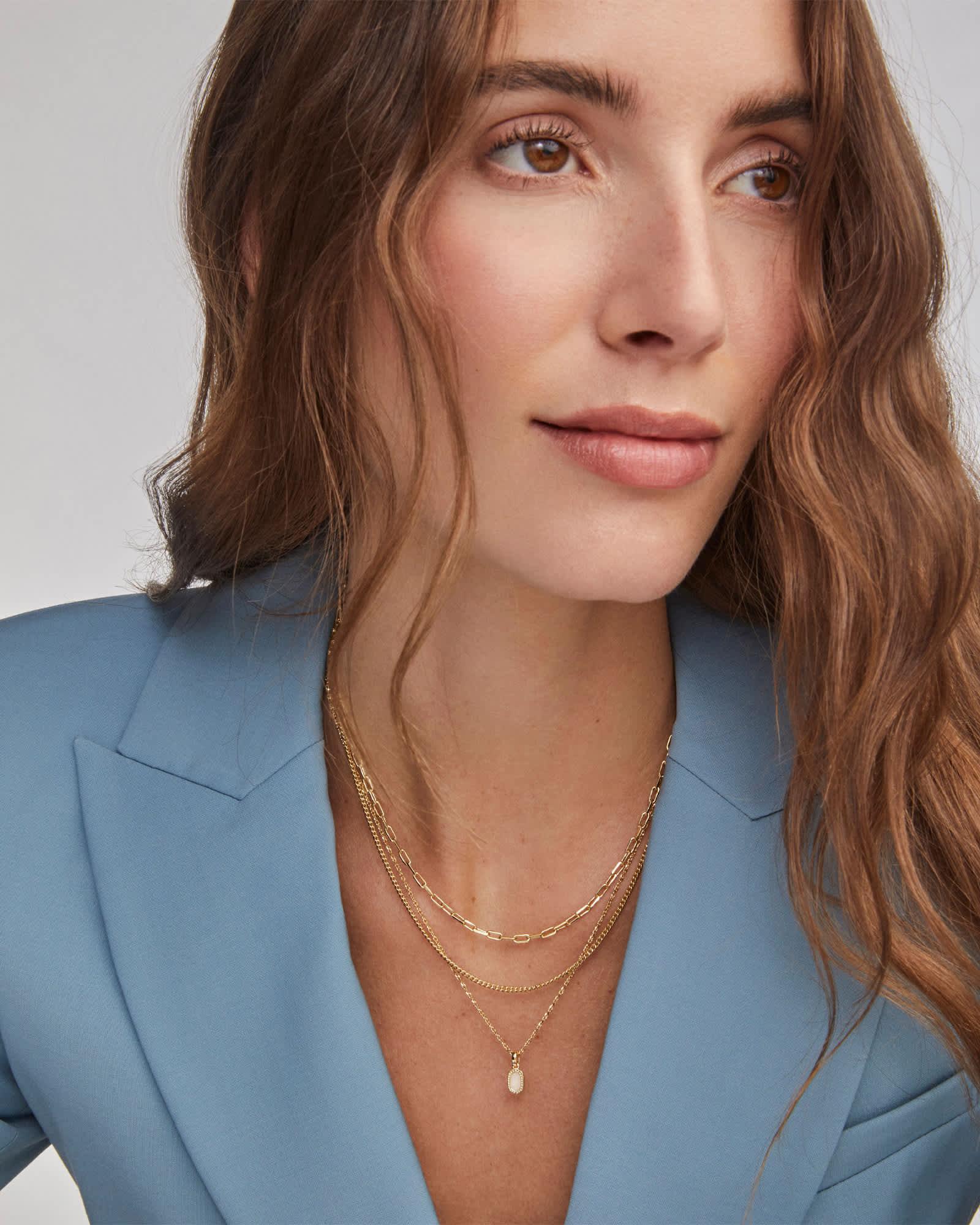 Mini Elisa Gold Triple Strand Necklace Product Image