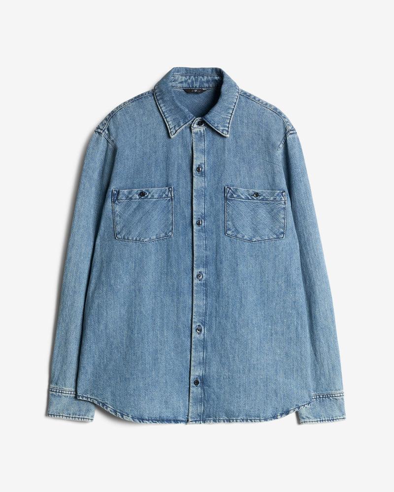 Indigo Linen Overshirt Product Image