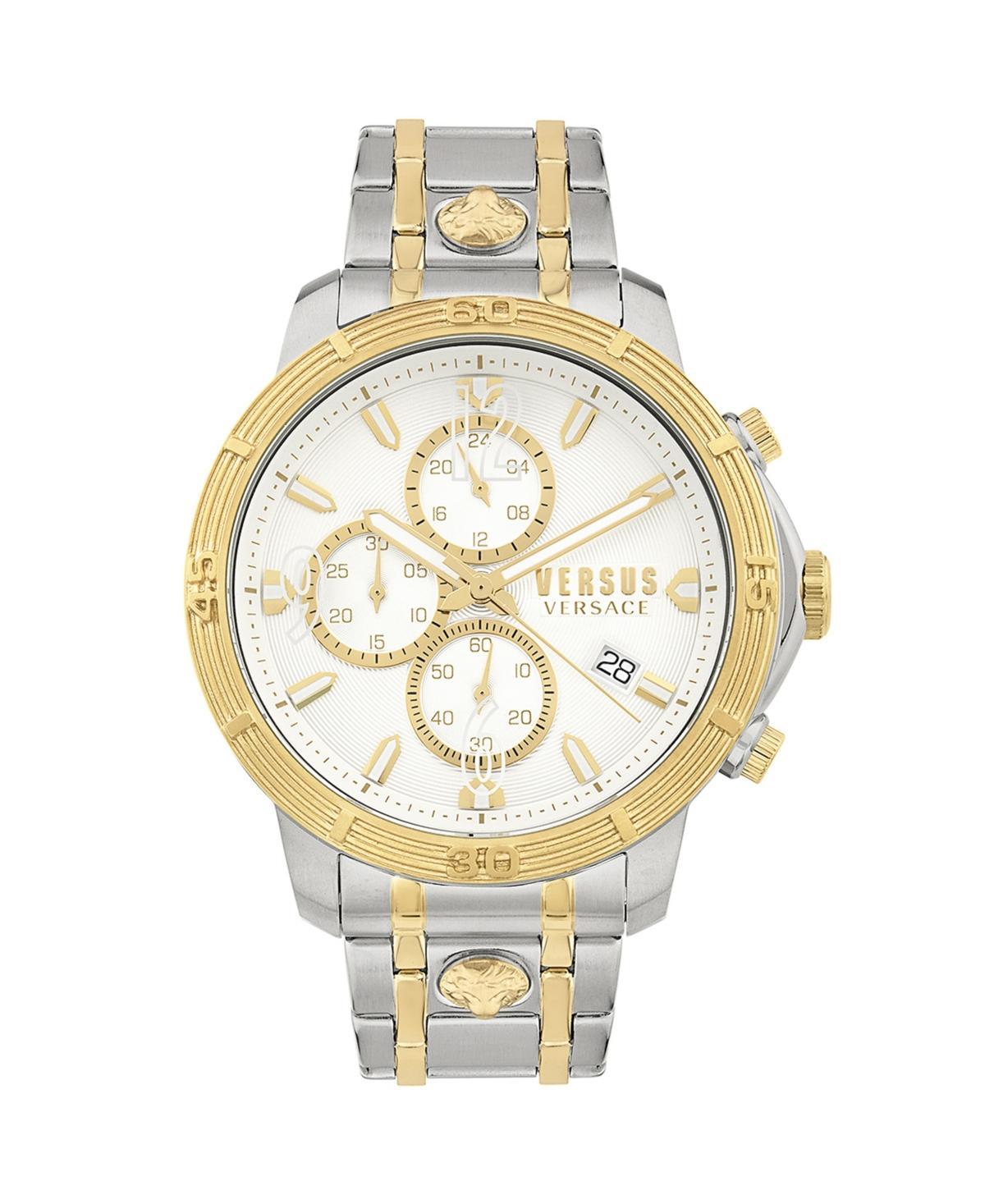 VERSUS Versace Versace Men's Two-Tone Leather Strap Watch, 46mm in Two Tone at Nordstrom Product Image