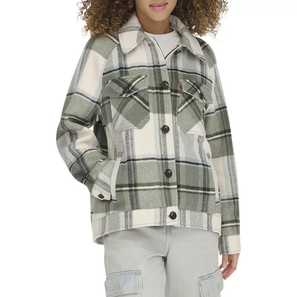 Womens Levis Wool Blend Raglan Sleeve Shirt Jacket Product Image