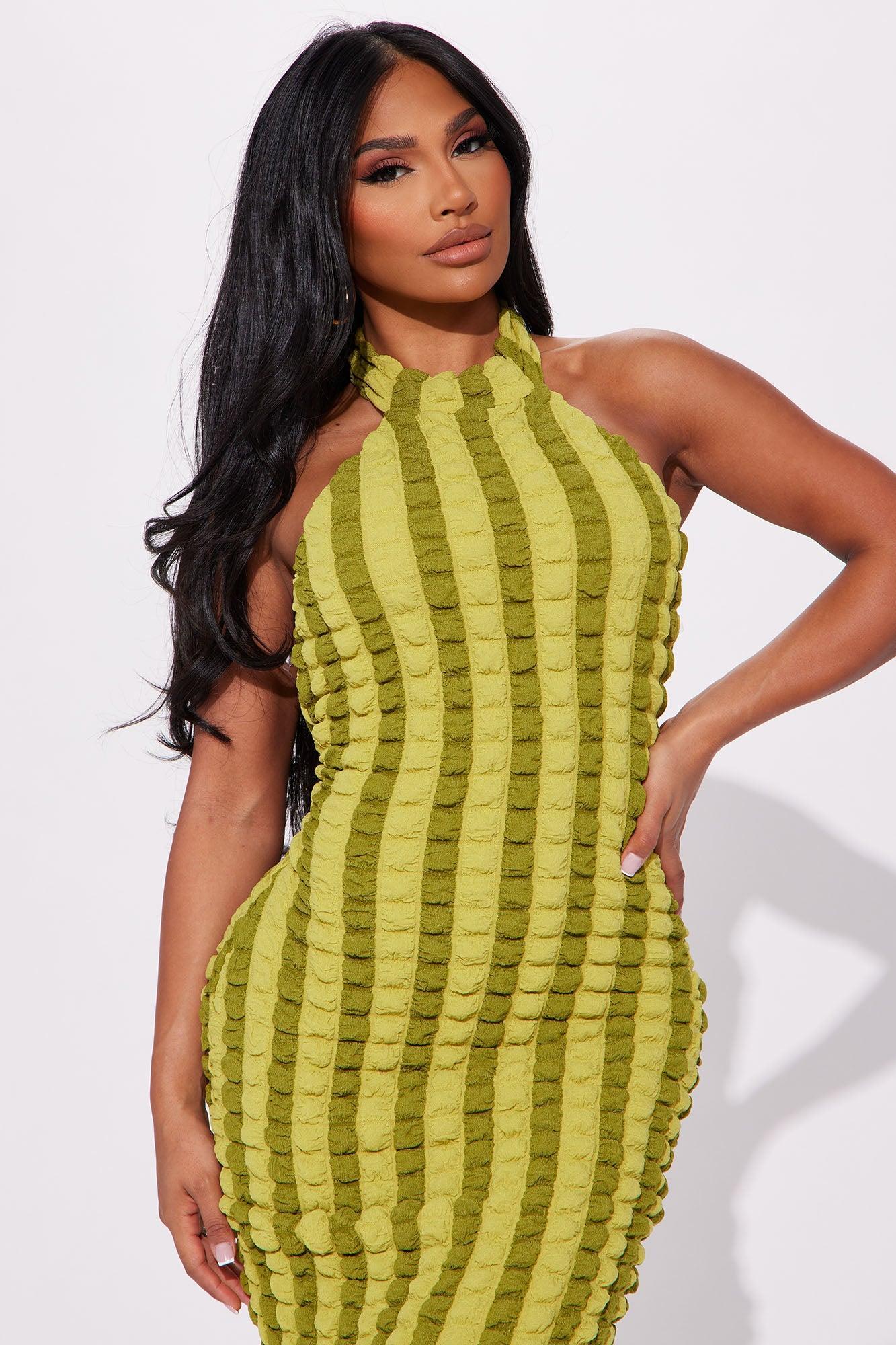 Sweet Treat Maxi Dress - Lime Product Image