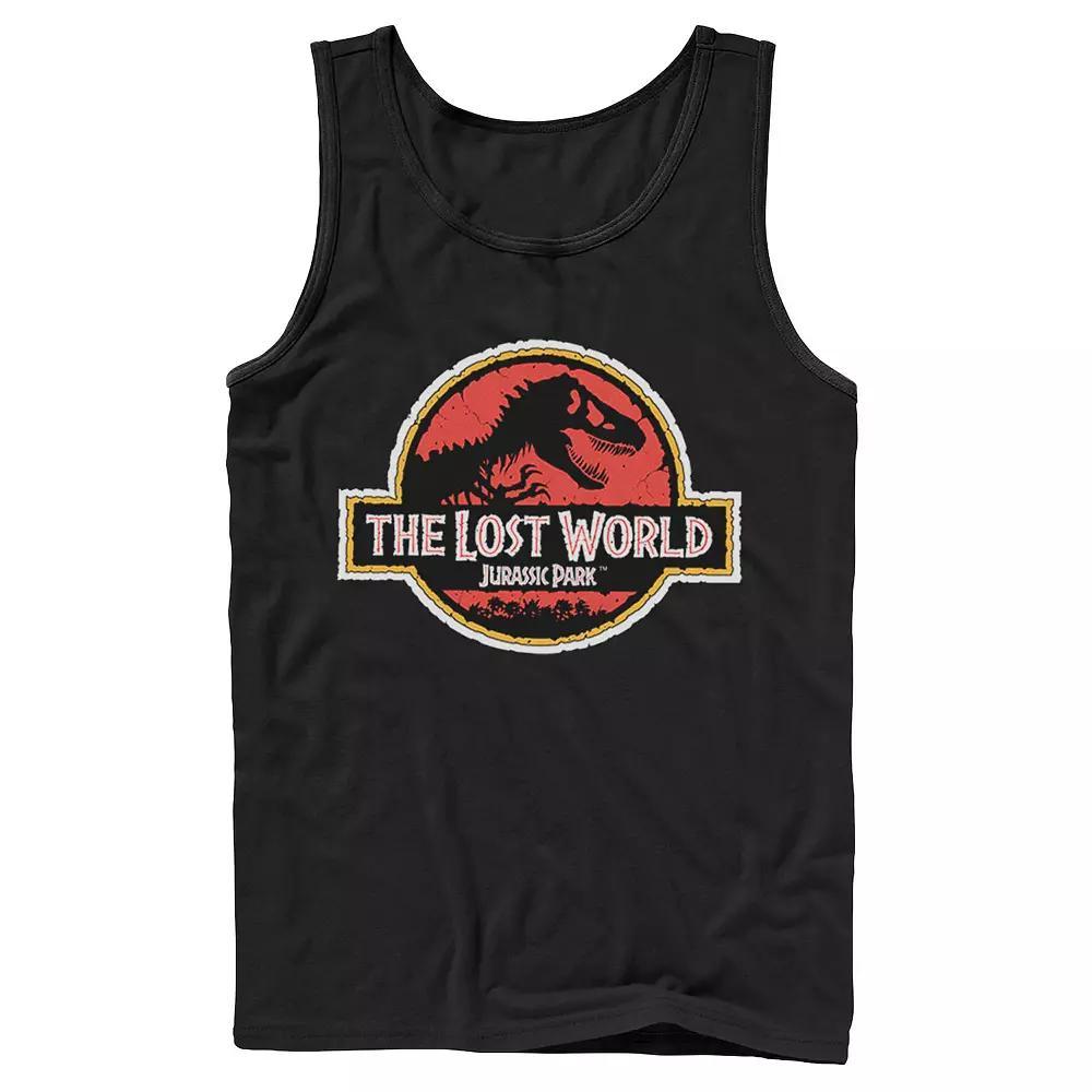 Men's Jurassic Park The Lost World Movie Logo Tank Top, Size: XL, Black Product Image