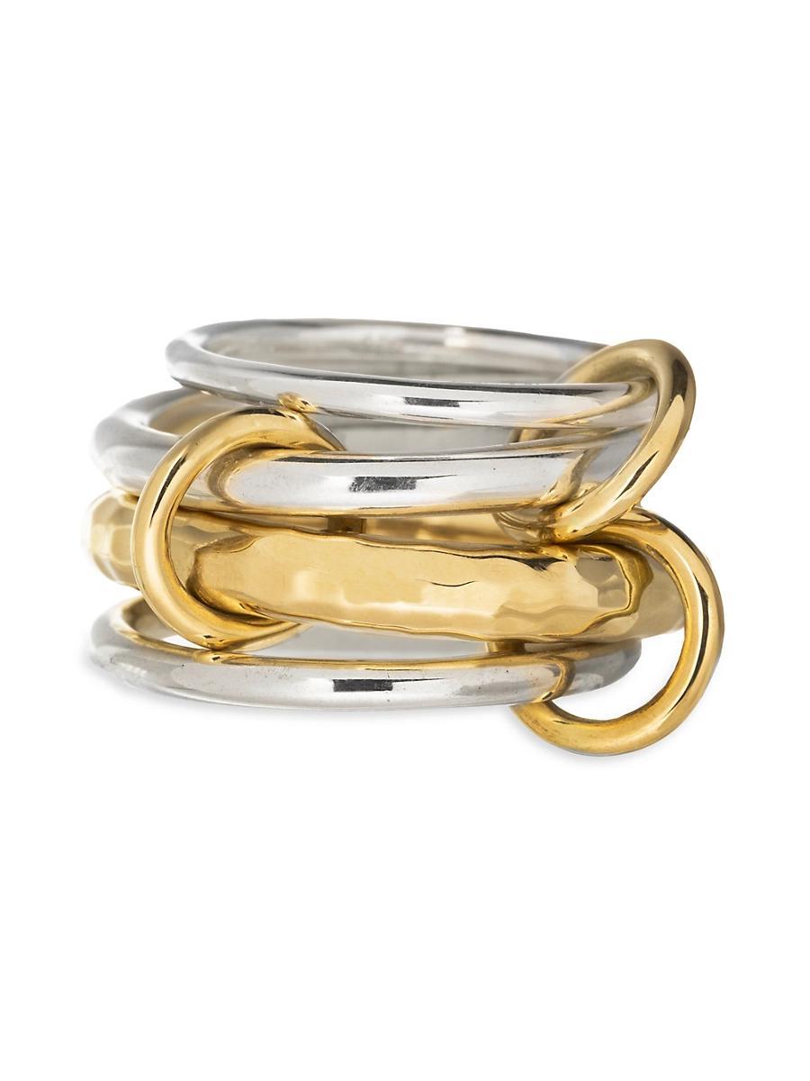 Womens Janssen Vulcan 18K Yellow Gold & Sterling Silver Four-Band Ring Product Image