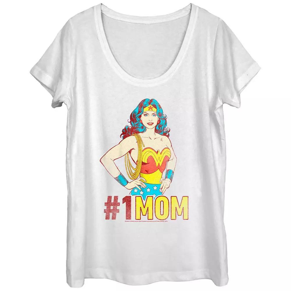 Women's Wonder Woman #1 Mom Graphic Tee, Size: Large, White Product Image