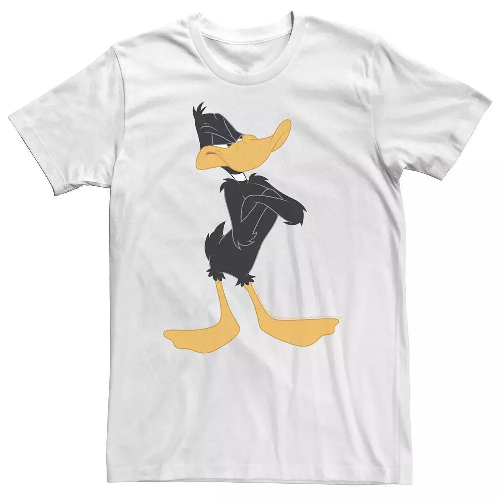 Big & Tall Looney Tunes Daffy Duck Crossed Arms Portrait Tee, Men's, Size: XXL Tall, White Product Image