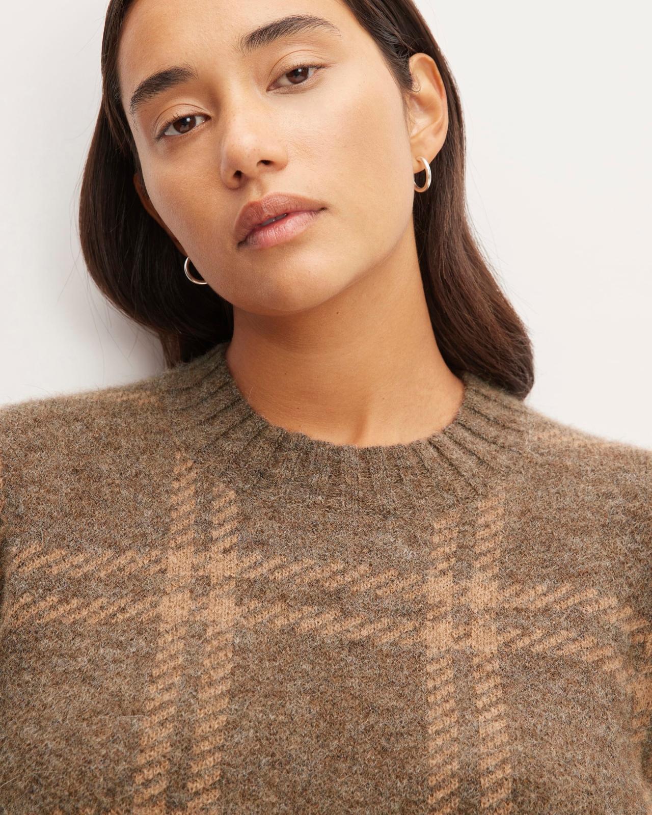 The Alpaca Cropped Crewneck Sweater Product Image