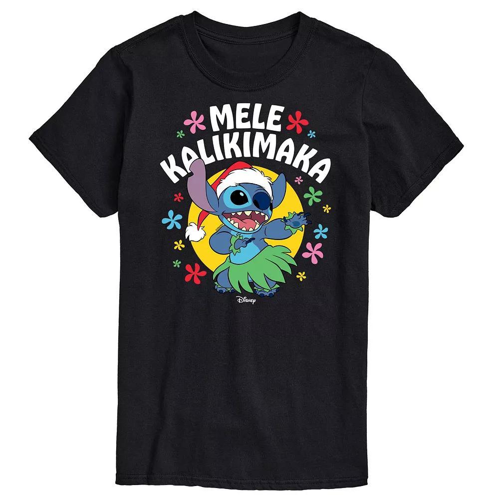 Disney's Lilo & Stitch Men's Mele Kalikmaka Graphic Tee, Size: XS, Black Product Image