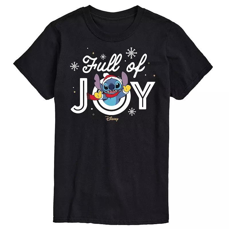Disneys Lilo & Stitch Mens Full Of Joy Graphic Tee Blue Product Image