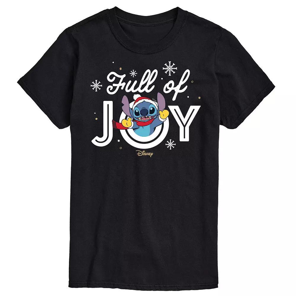 Disneys Lilo & Stitch Mens Full Of Joy Graphic Tee Blue Product Image