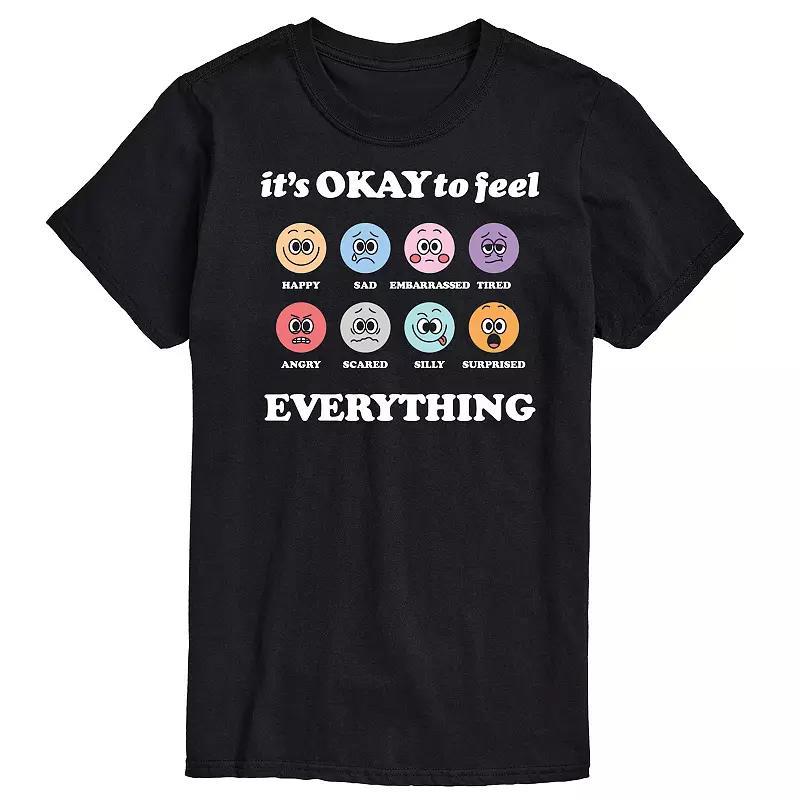 Men's It's Okay to Feel Everything Graphic Tee, Size: Large, Blue Product Image