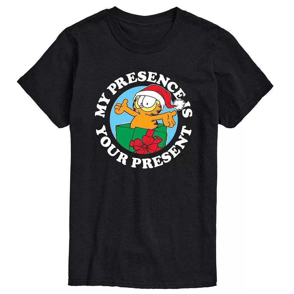 Mens Garfield My Presence Is Your Present Graphic Tee Product Image