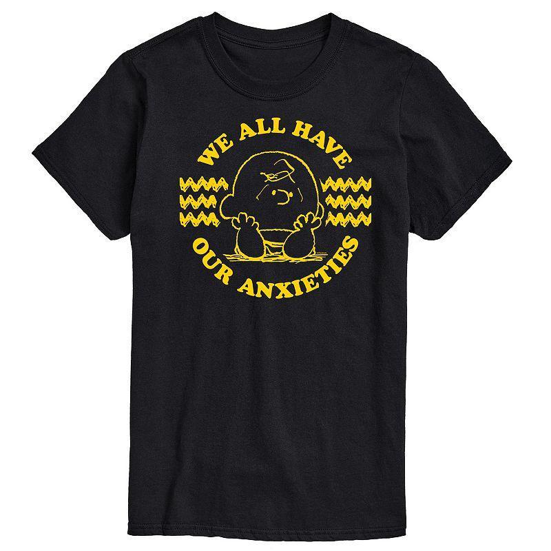 Mens Peanuts We All Have Our Anxieties Graphic Tee Product Image