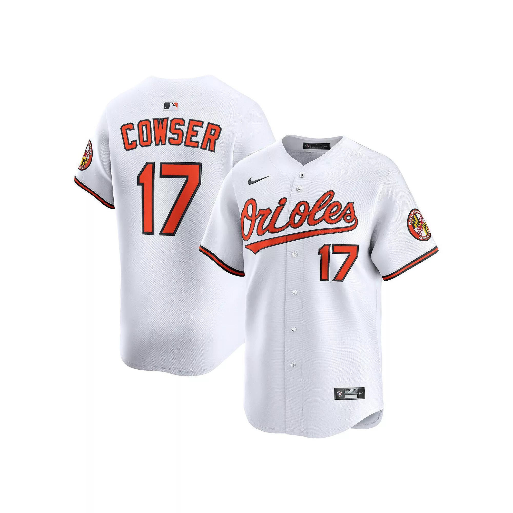 Men's Nike Colton Cowser White Baltimore Orioles Home Limited Player Jersey, Size: 3XL Product Image
