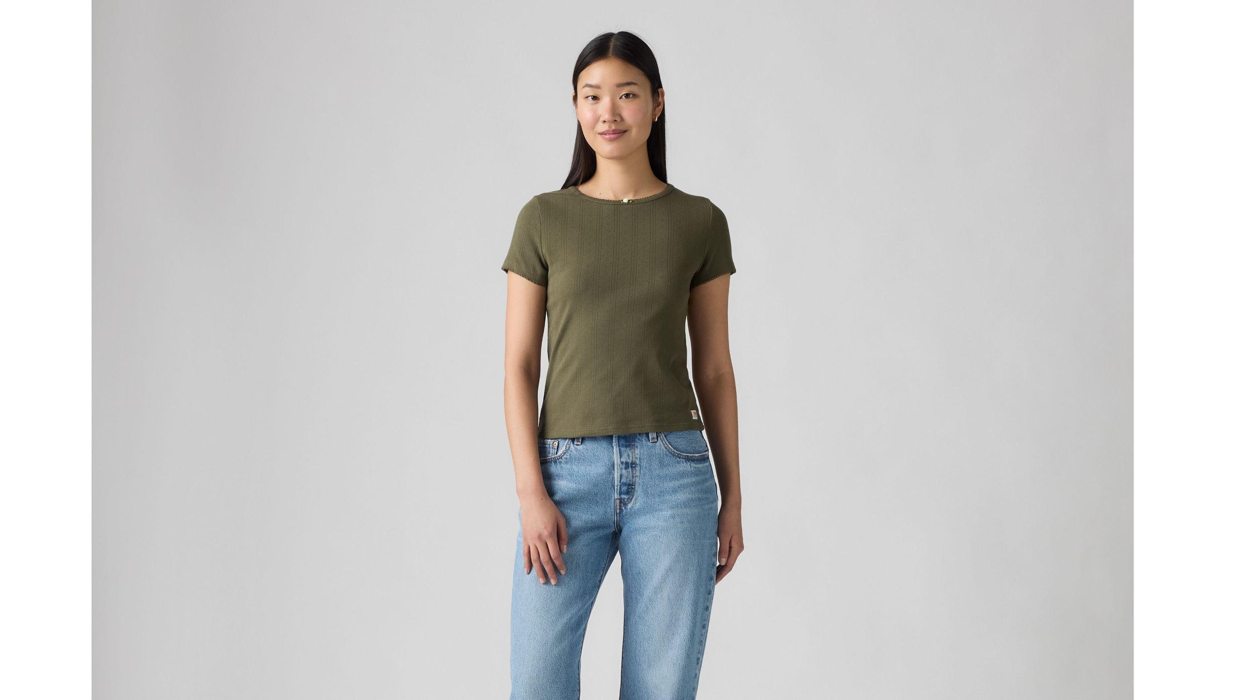 Dry Goods Women's Pointelle T-Shirt Product Image