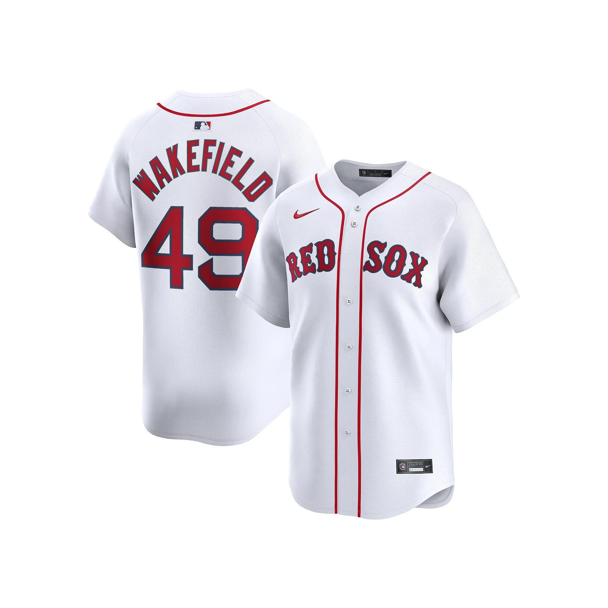 Men's Nike Tim Wakefield White Boston Red Sox Home Limited Player Jersey, Size: Small Product Image