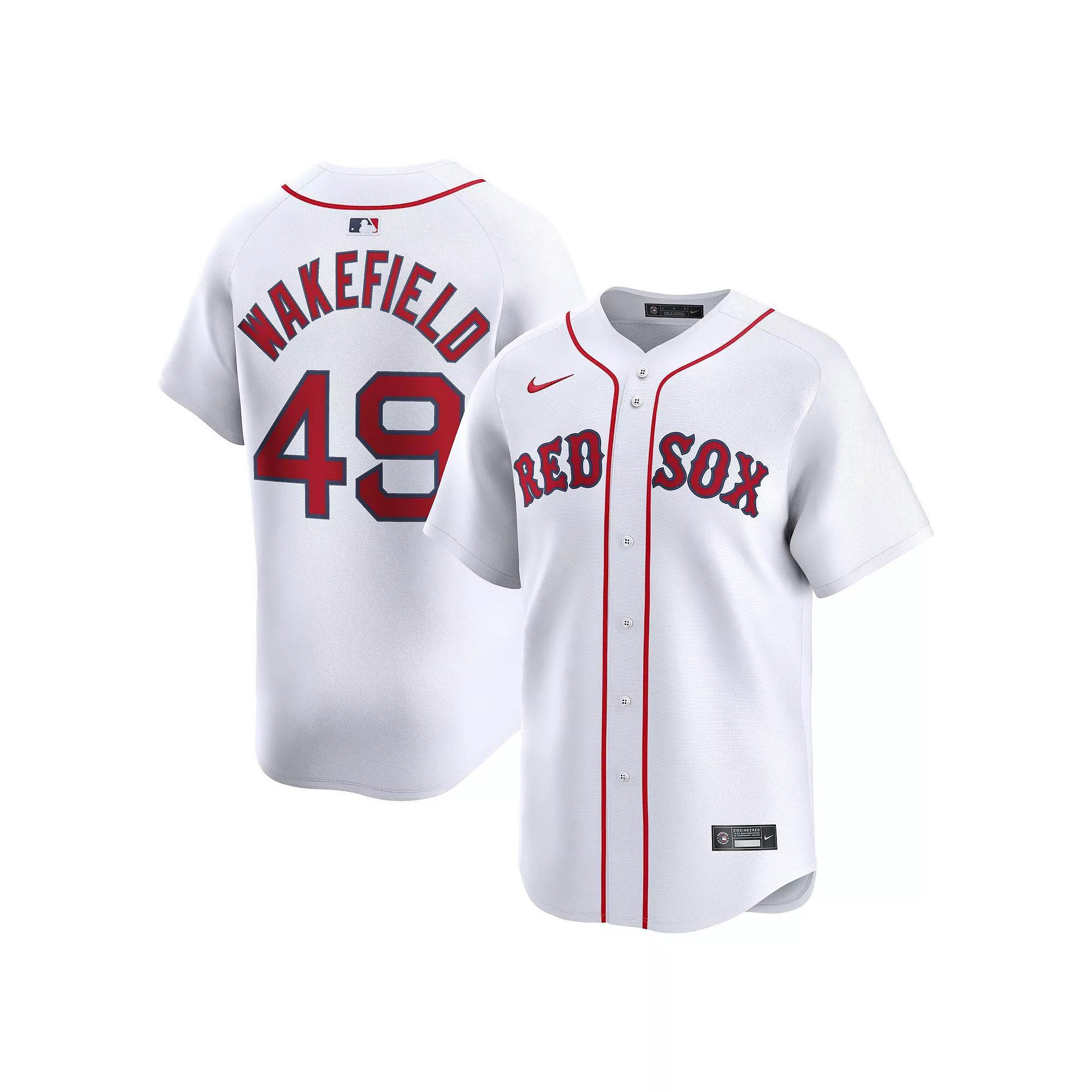 Men's Nike Tim Wakefield White Boston Red Sox Home Limited Player Jersey, Size: Small Product Image