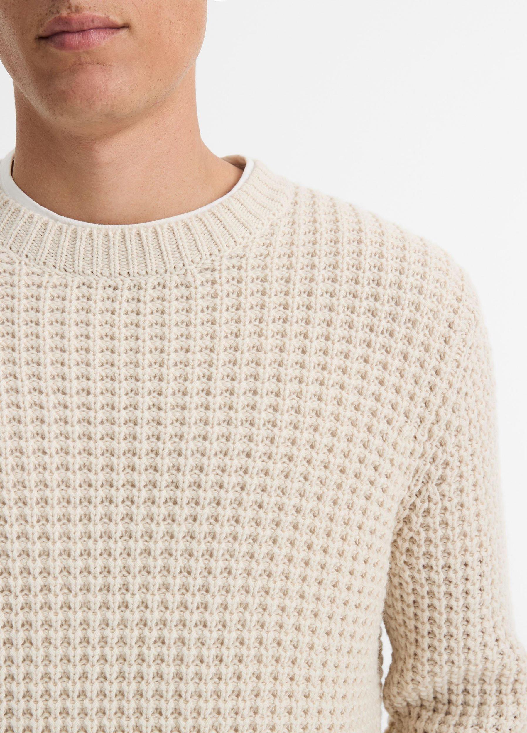 Macro-Waffle Crew Neck Sweater Product Image