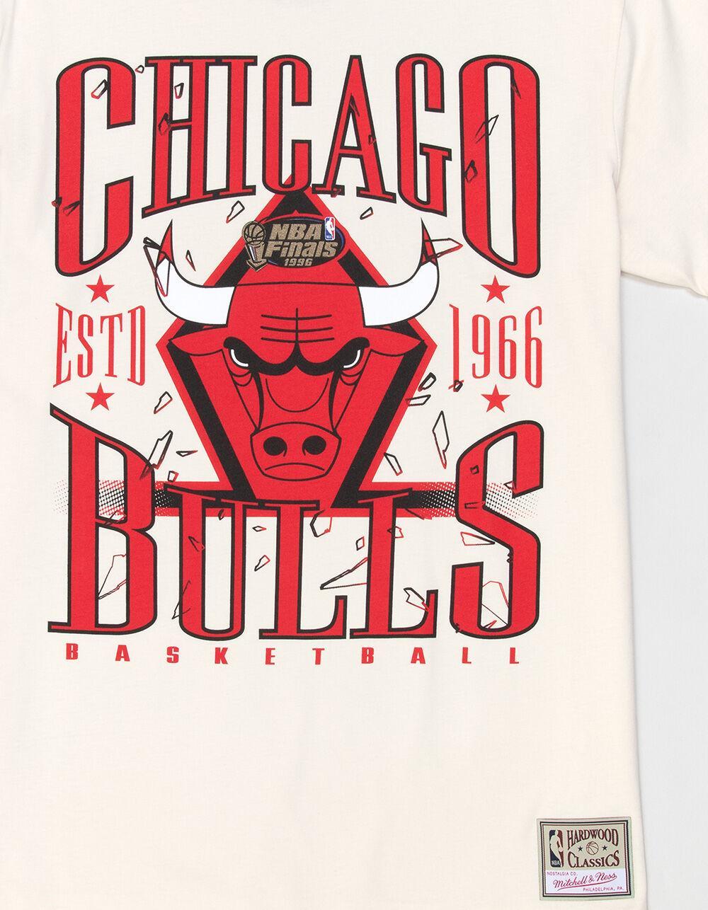 MITCHELL & NESS Chicago Bulls Shattered Mens Tee - CREAM Product Image