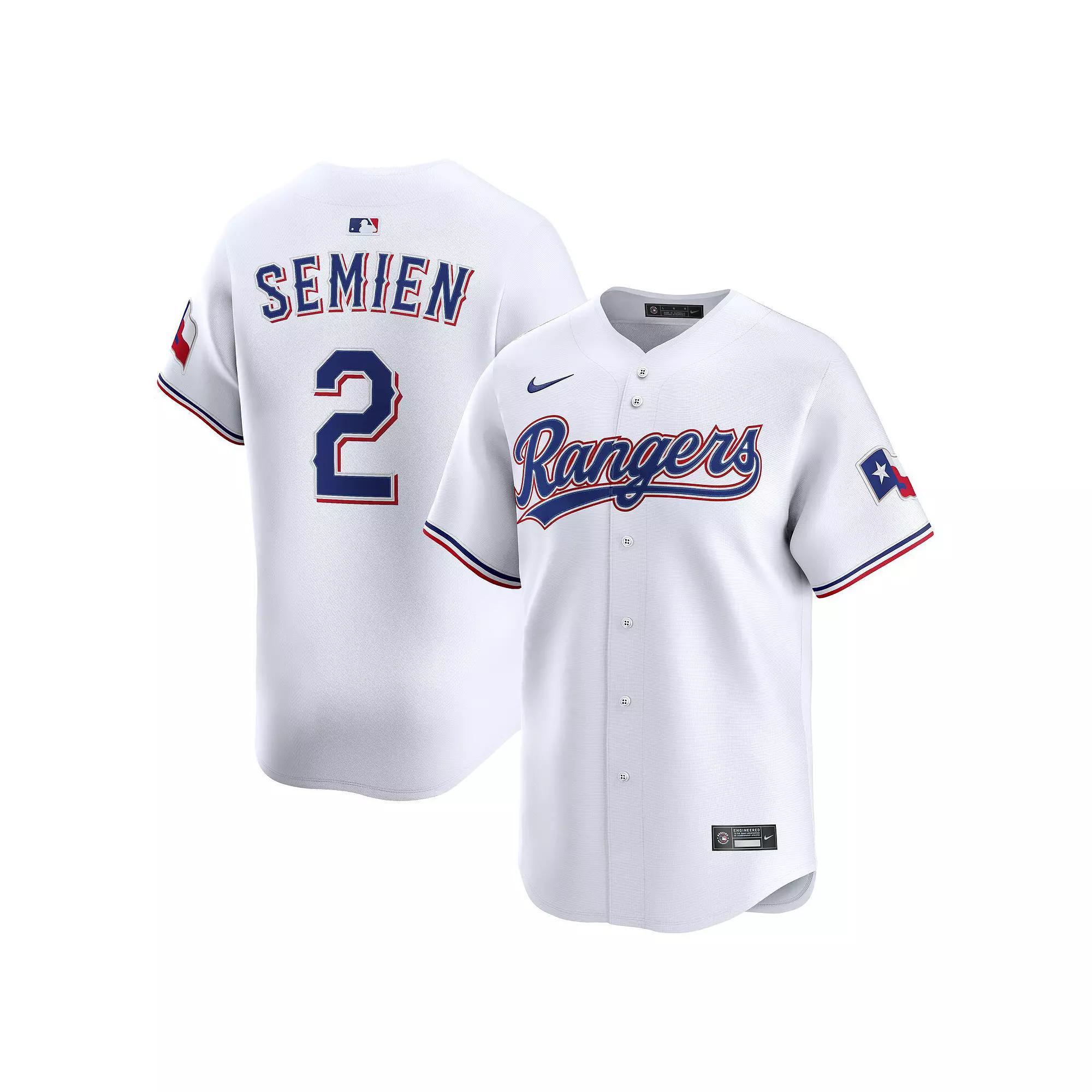 Men's Nike Marcus Semien White Texas Rangers Alternate Limited Player Jersey, Size: 3XL Product Image