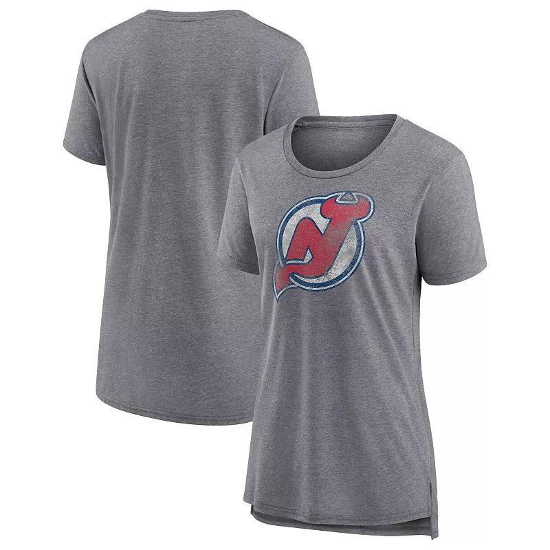 Women's Fanatics Heather Gray New Jersey Devils Special Edition 2.0 Modern T-Shirt, Size: 2XL, Nhl Grey Product Image
