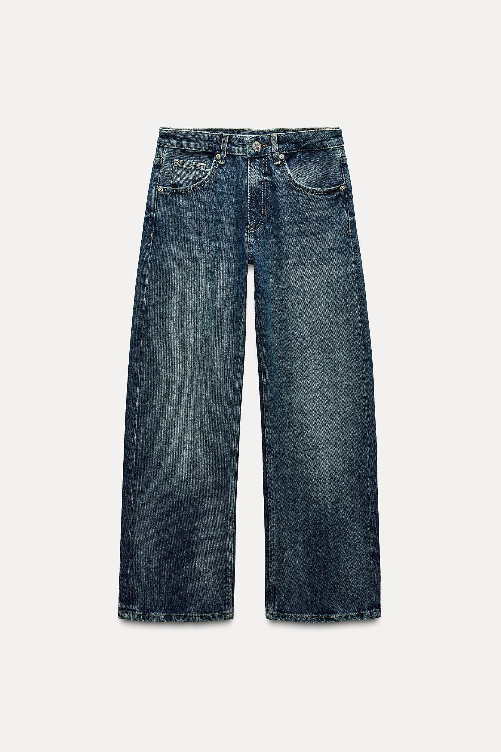 MID WAIST TRF CURVED LEG BALLOON JEANS Product Image