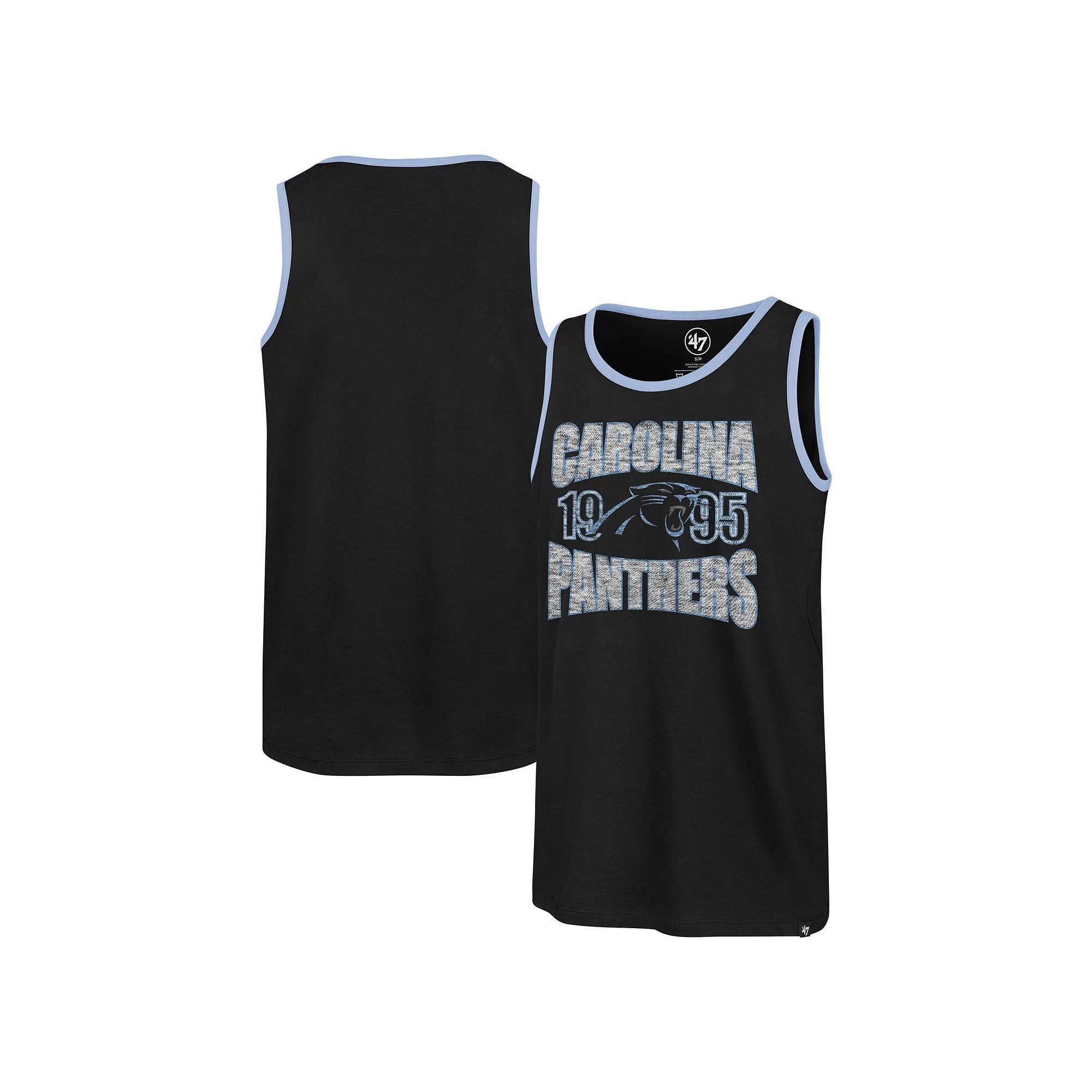 Men's '47 Black Carolina Panthers Upload Franklin Tank Top, Size: XXL Product Image