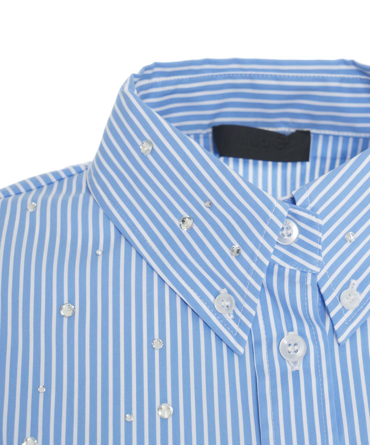 Striped shirt with rhinestones Product Image