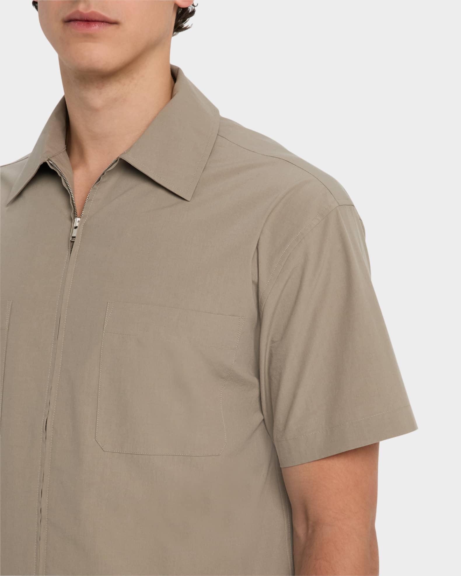 Men's Light Poplin Zip Shirt Product Image