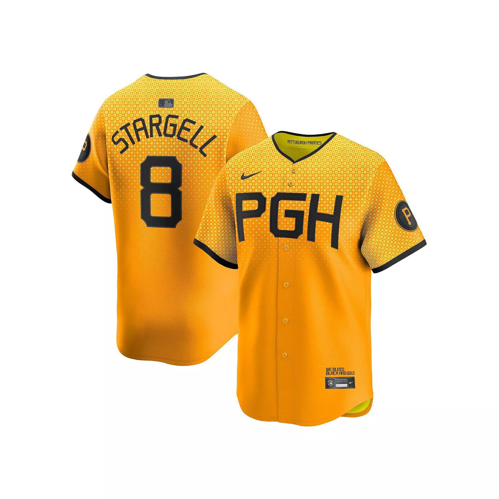 Men's Nike Willie Stargell Gold Pittsburgh Pirates City Connect Limited Player Jersey, Size: Large Product Image