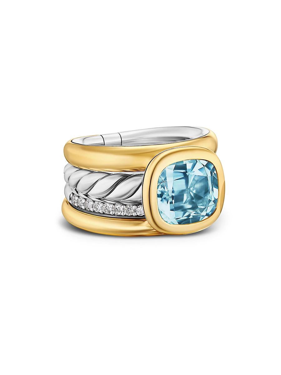 Womens DY Mercer Four Row Stone Ring in Sterling Silver Product Image