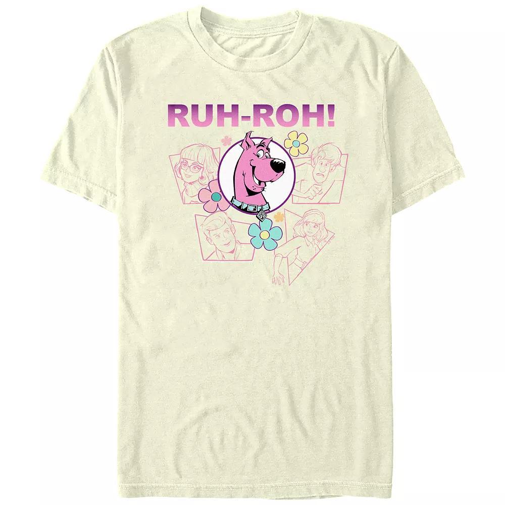 Juniors' Scooby-Doo Ruh-Roh! Boyfriend Graphic Tee, Women's, Size: Medium, Natural Product Image