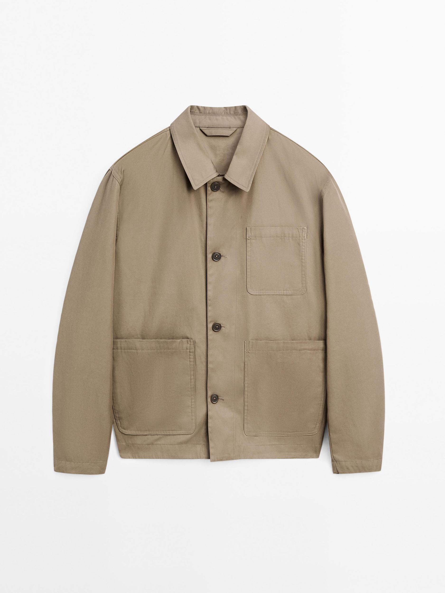 100% cotton jacket with pockets Product Image