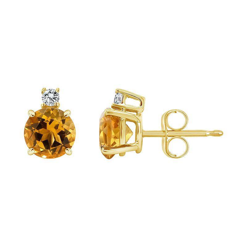 Celebration Gems Sterling Silver Oval Onyx & Diamond Accent Stud Earrings, Women's Product Image