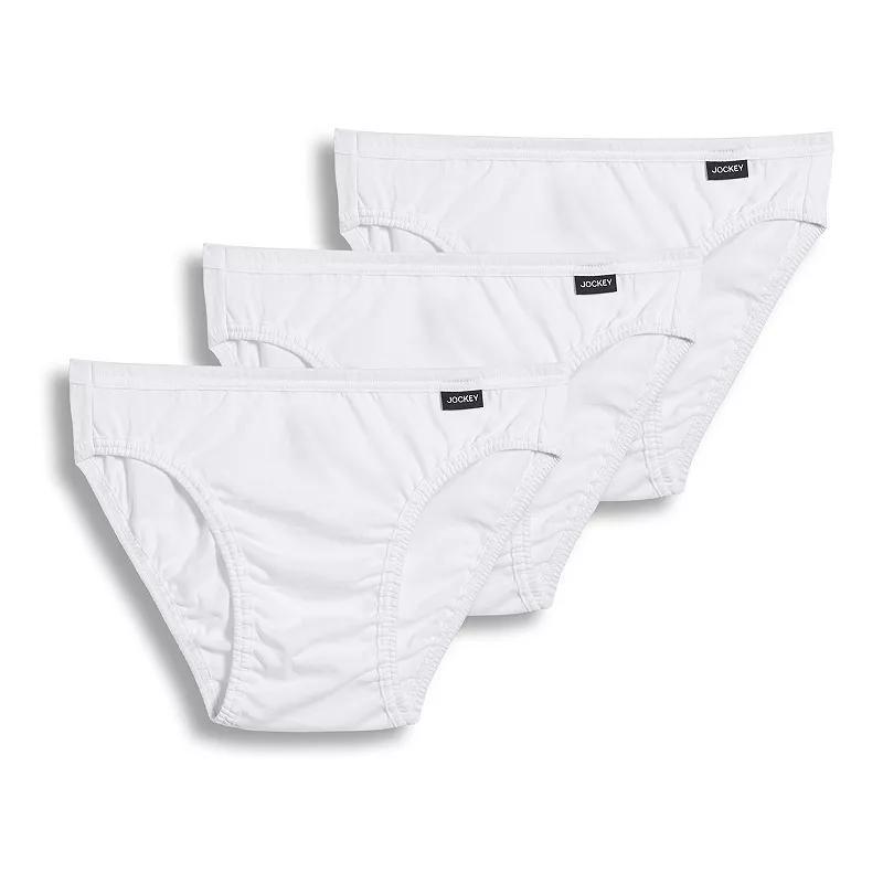 Men's Jockey® 3-pack Elance Bikini Briefs, Size: XL, White Product Image