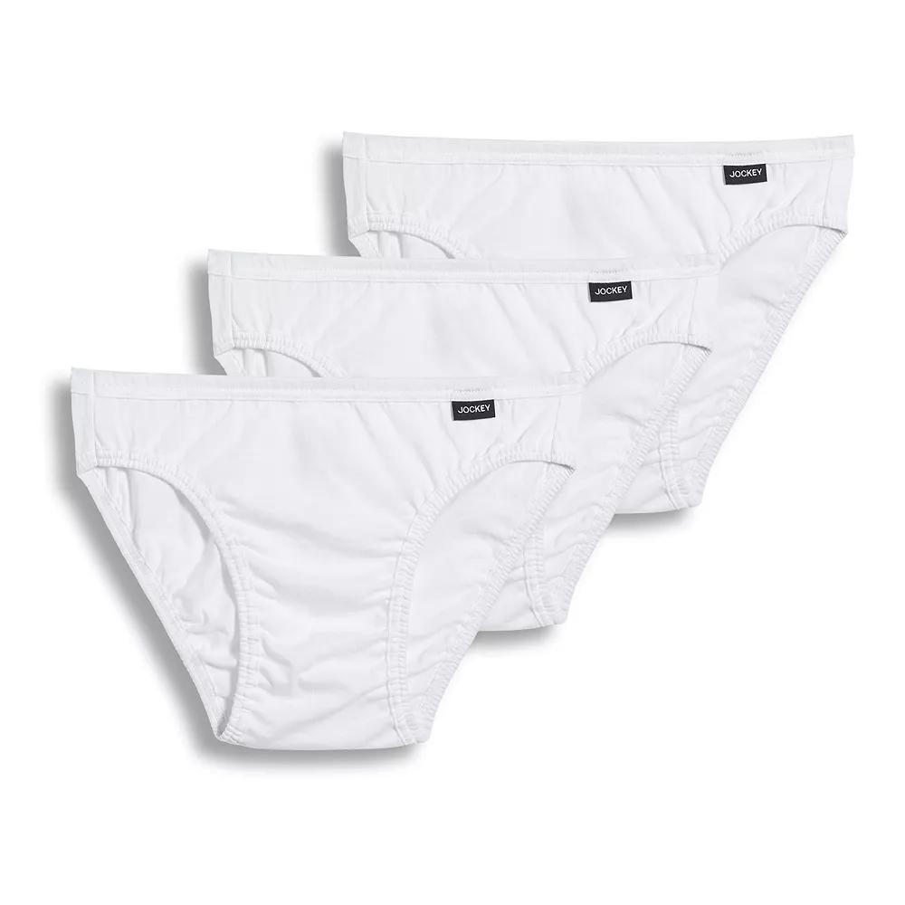 Men's Jockey® 3-pack Elance Bikini Briefs, Size: XL, White Product Image