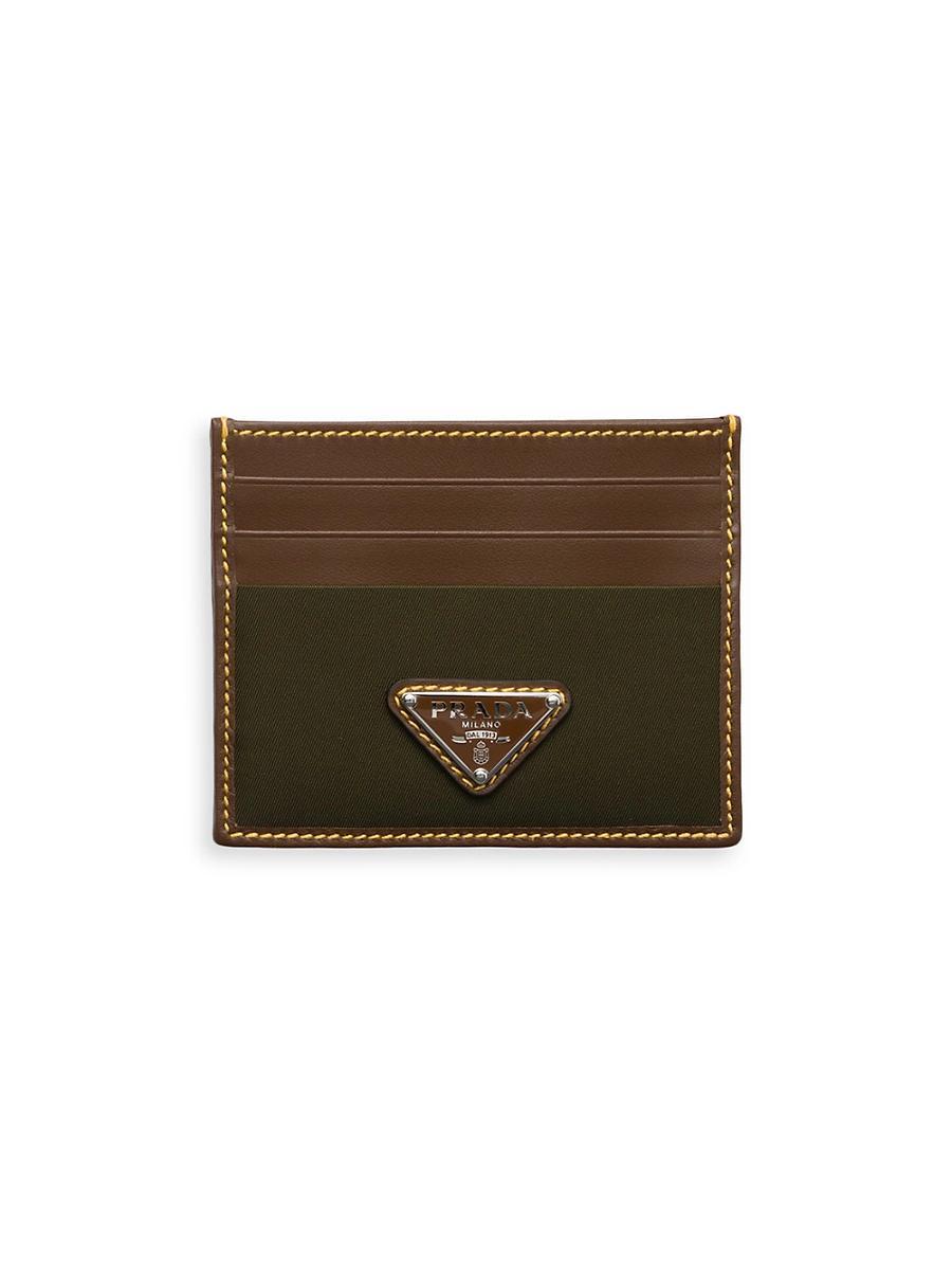 Mens Re-Nylon and Leather Card Holder Product Image