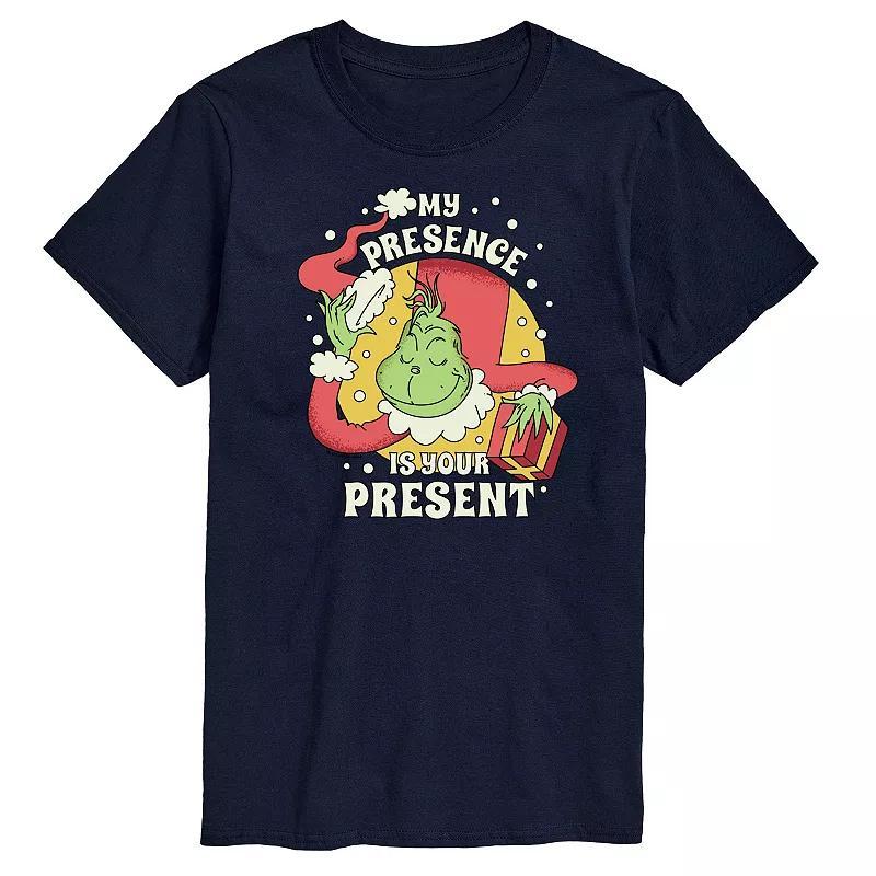 Big & Tall Dr. Seuss The Grinch My Presence Is Your Present Graphic Tee, Mens Product Image