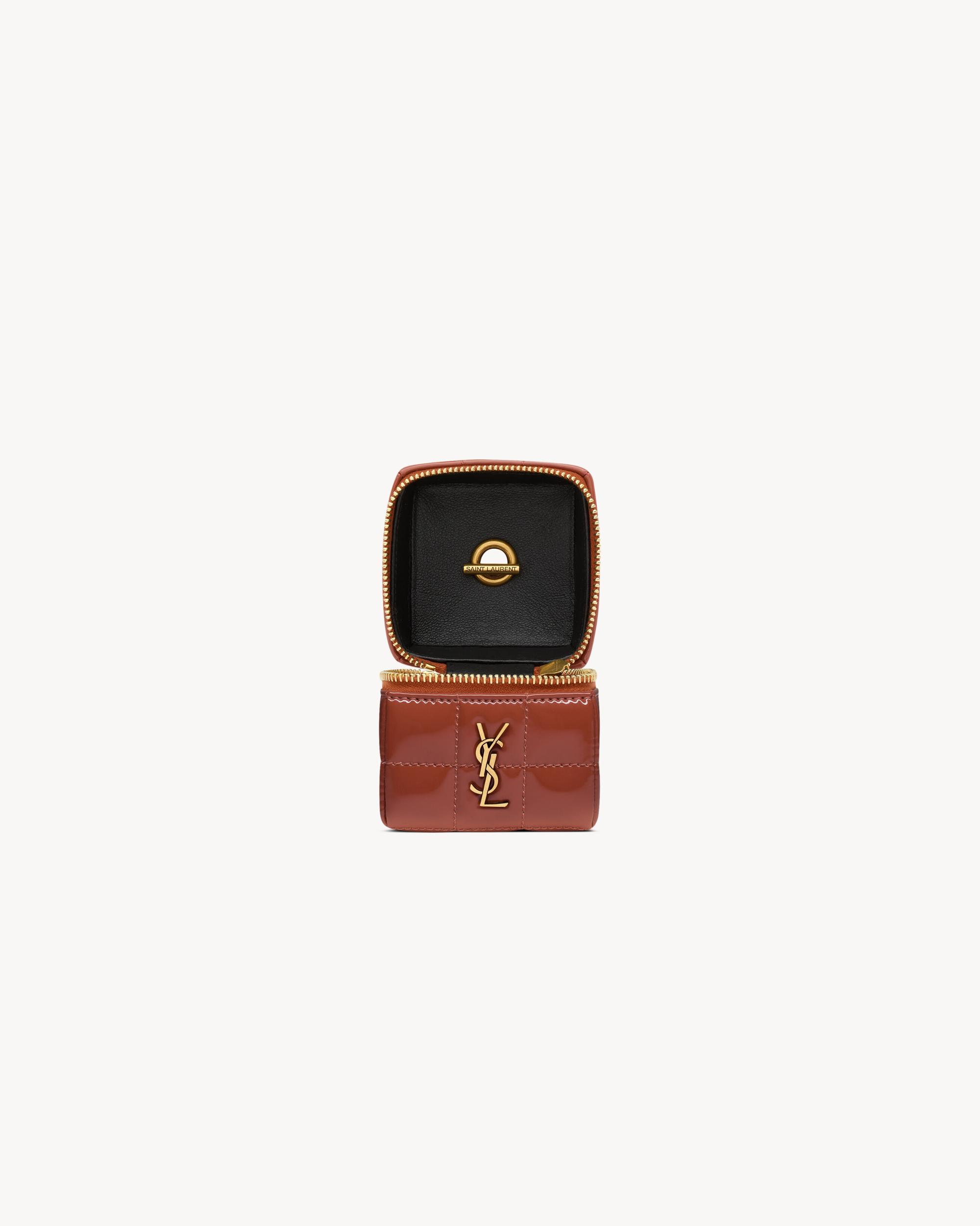 CASSANDRE MATELASSÉ CARRÉ mini cube in patent leather Product Image
