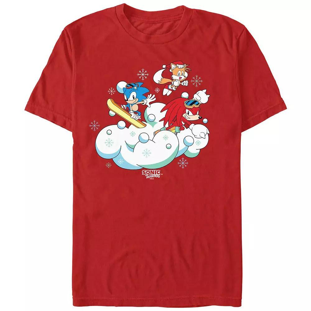 Men's Sonic The Hedgehog Winter Games Graphic Tee, Size: Small, Red Product Image
