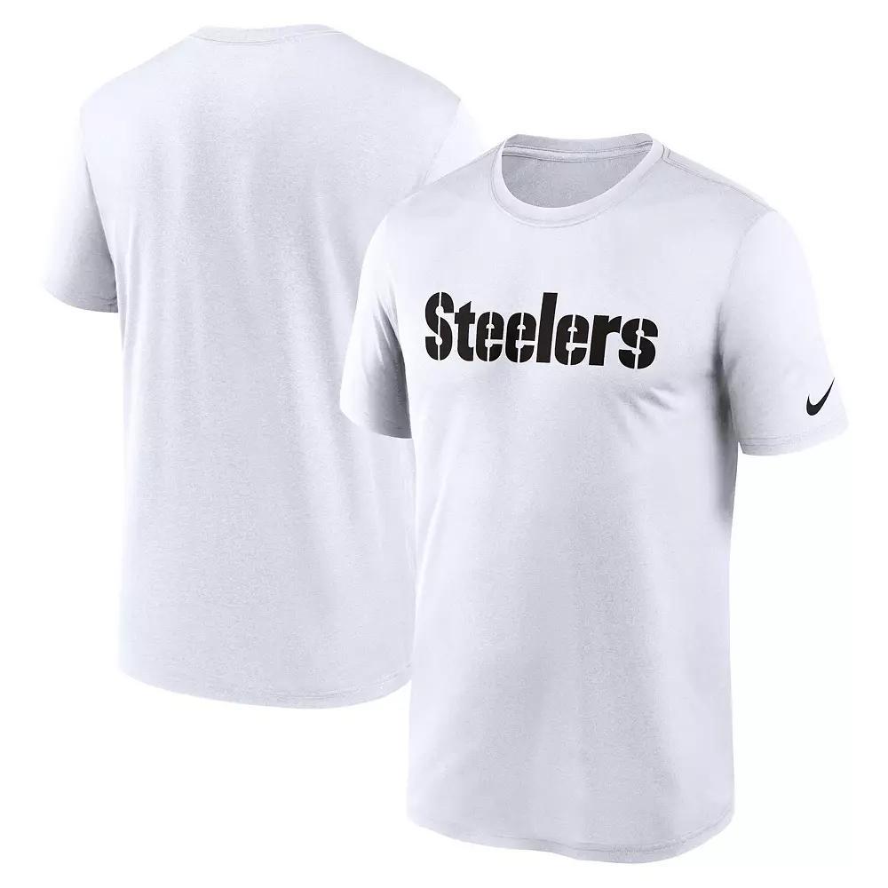 Men's Nike  White Pittsburgh Steelers Legend Wordmark Performance T-Shirt, Size: Medium Product Image