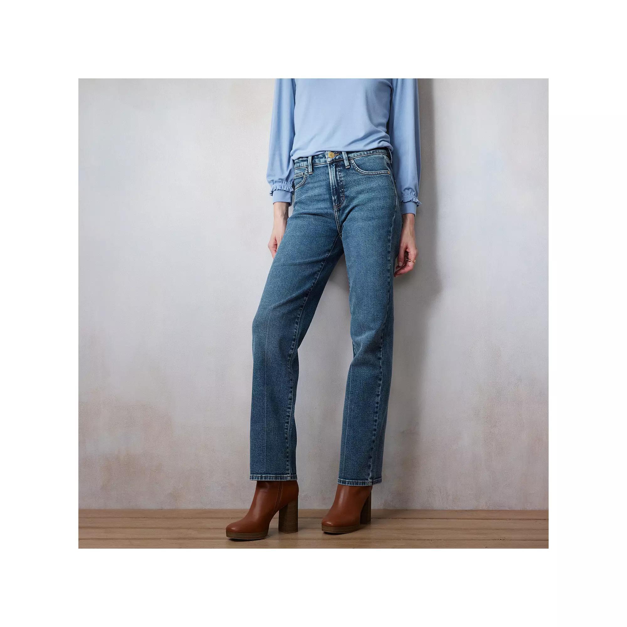 Women's LC Lauren Conrad Super High-Rise True Straight Jeans, Size: 16, Blue Product Image