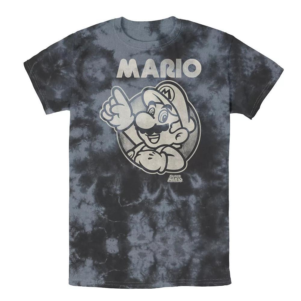 Men's Nintendo Super Mario Bros Tee, Size: Small, Black Grey Product Image