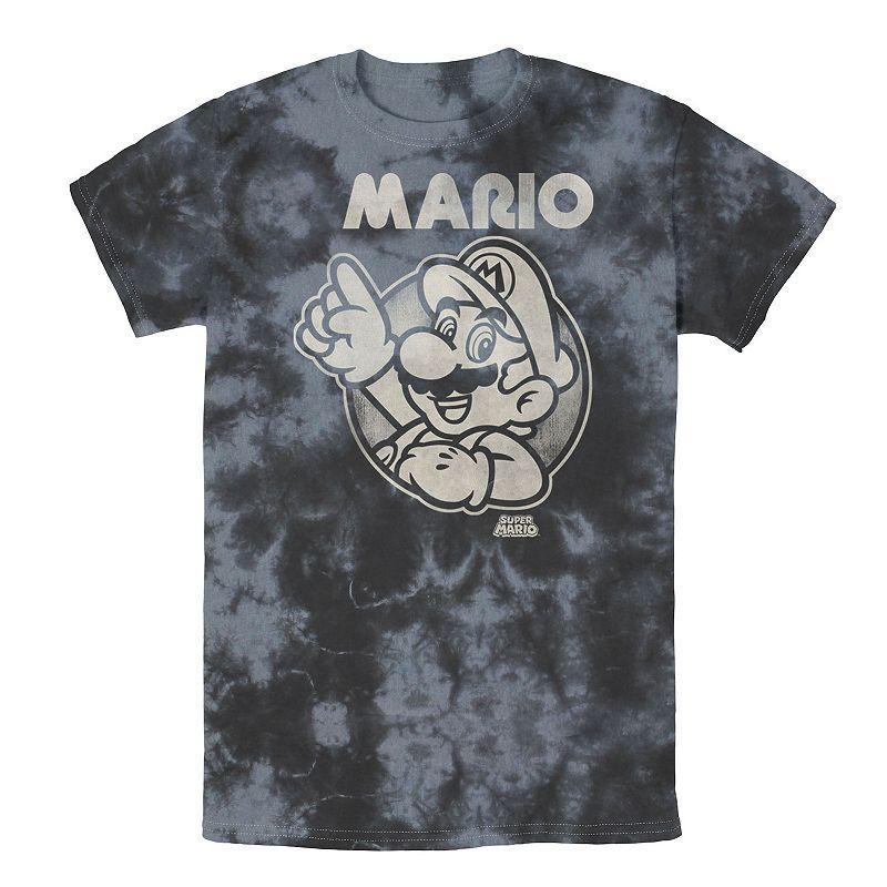 Men's Nintendo Super Mario Bros Tee, Size: Small, Black Grey Product Image