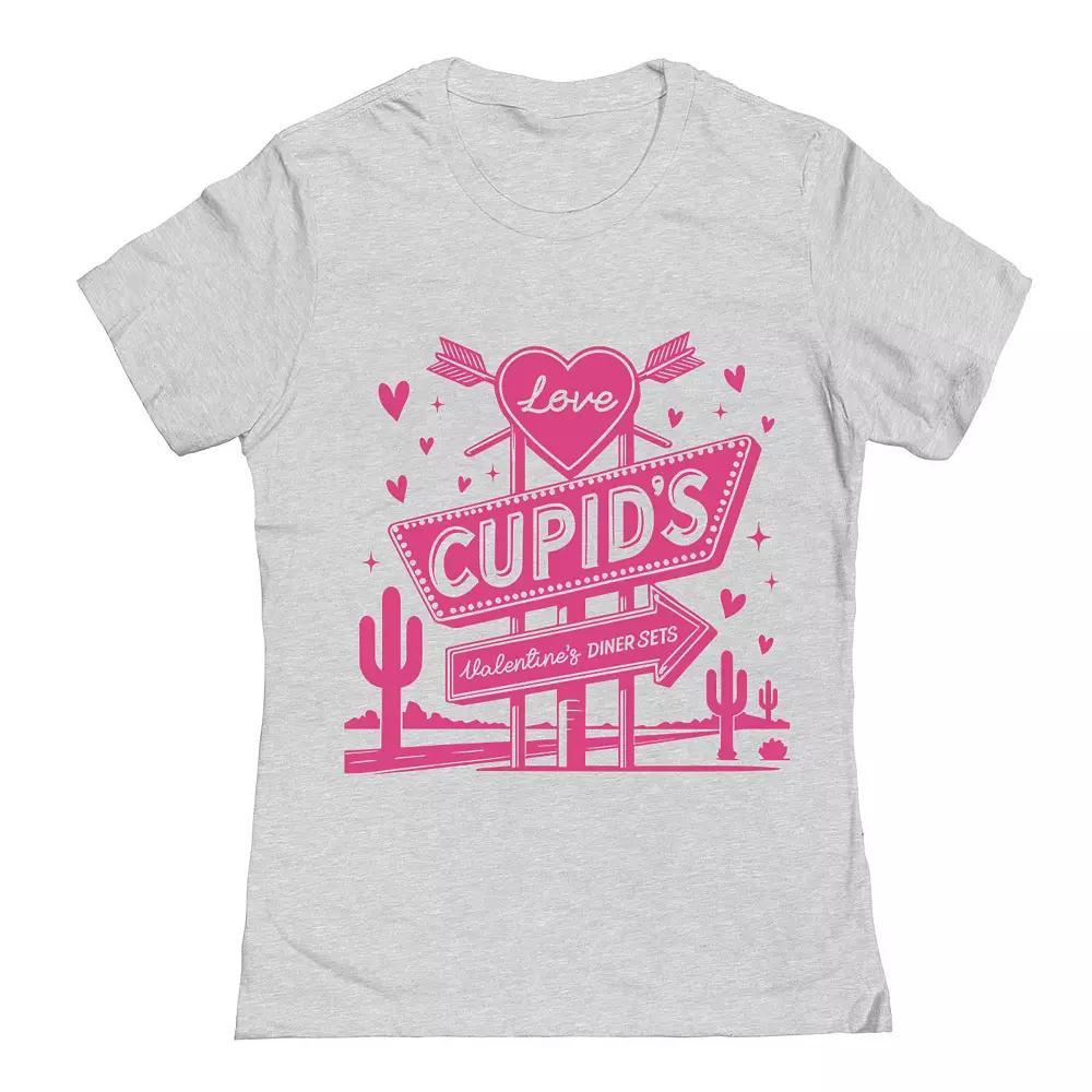 Junior's Cupids Valentines Valentine's Day Graphic Tee, Women's, Size: XXL, Grey Gray Product Image