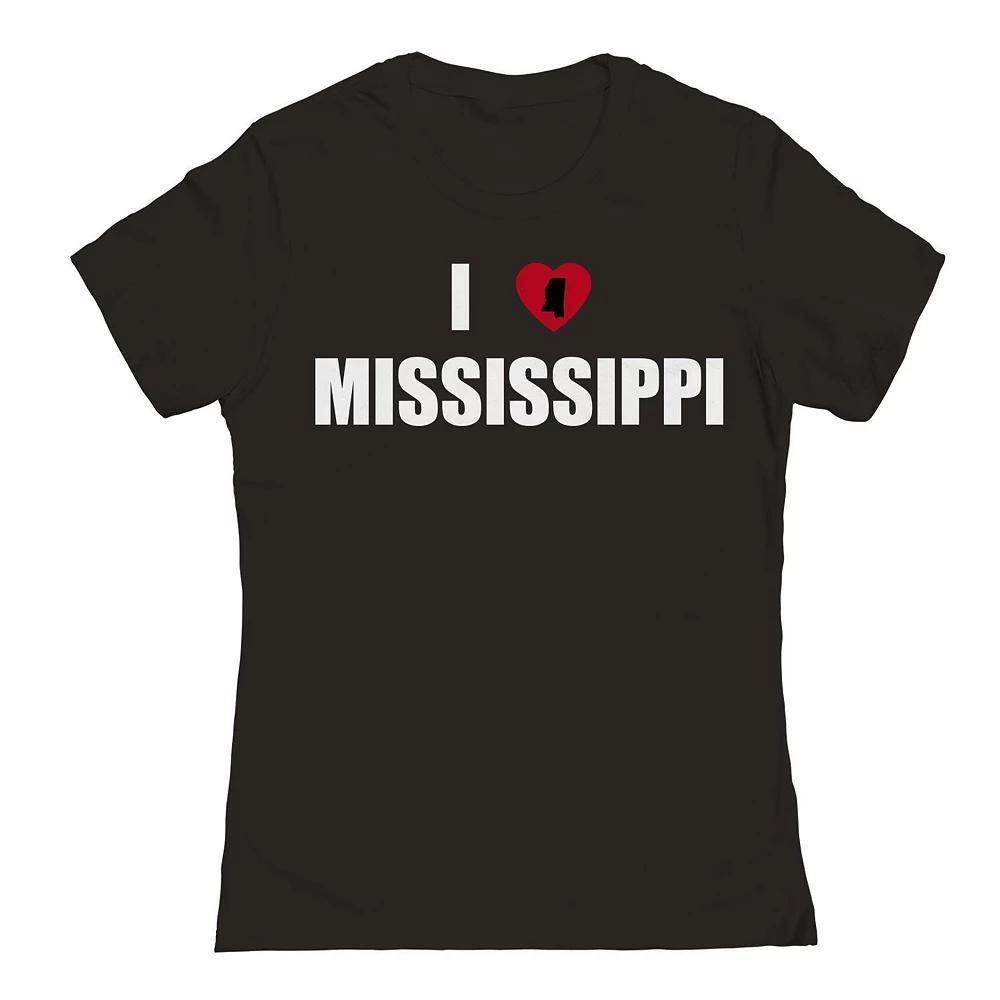 Junior's I Heart Mississippi Graphic Tee, Women's, Size: XXL, White Product Image