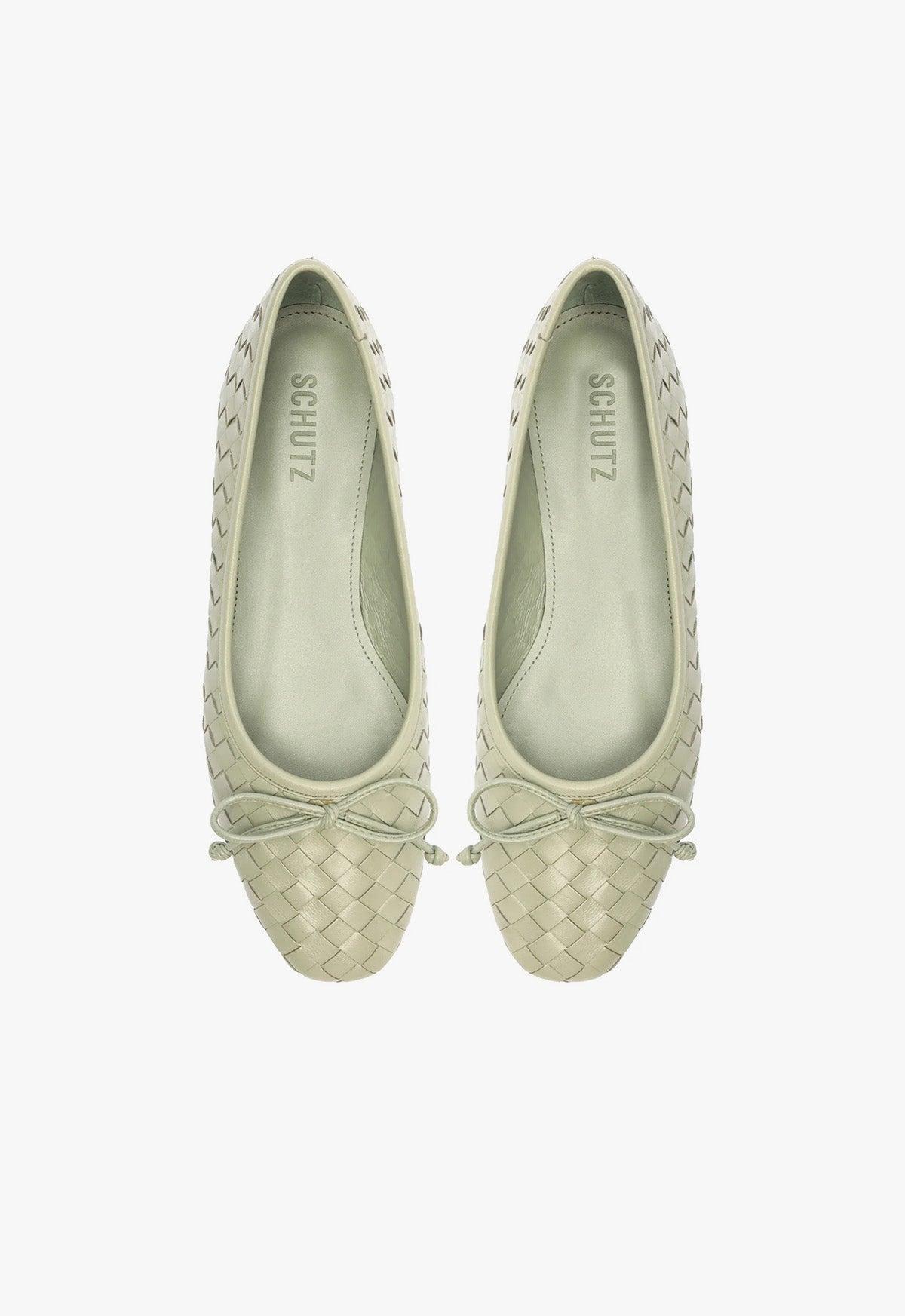 Arissa Woven Leather Flat Product Image