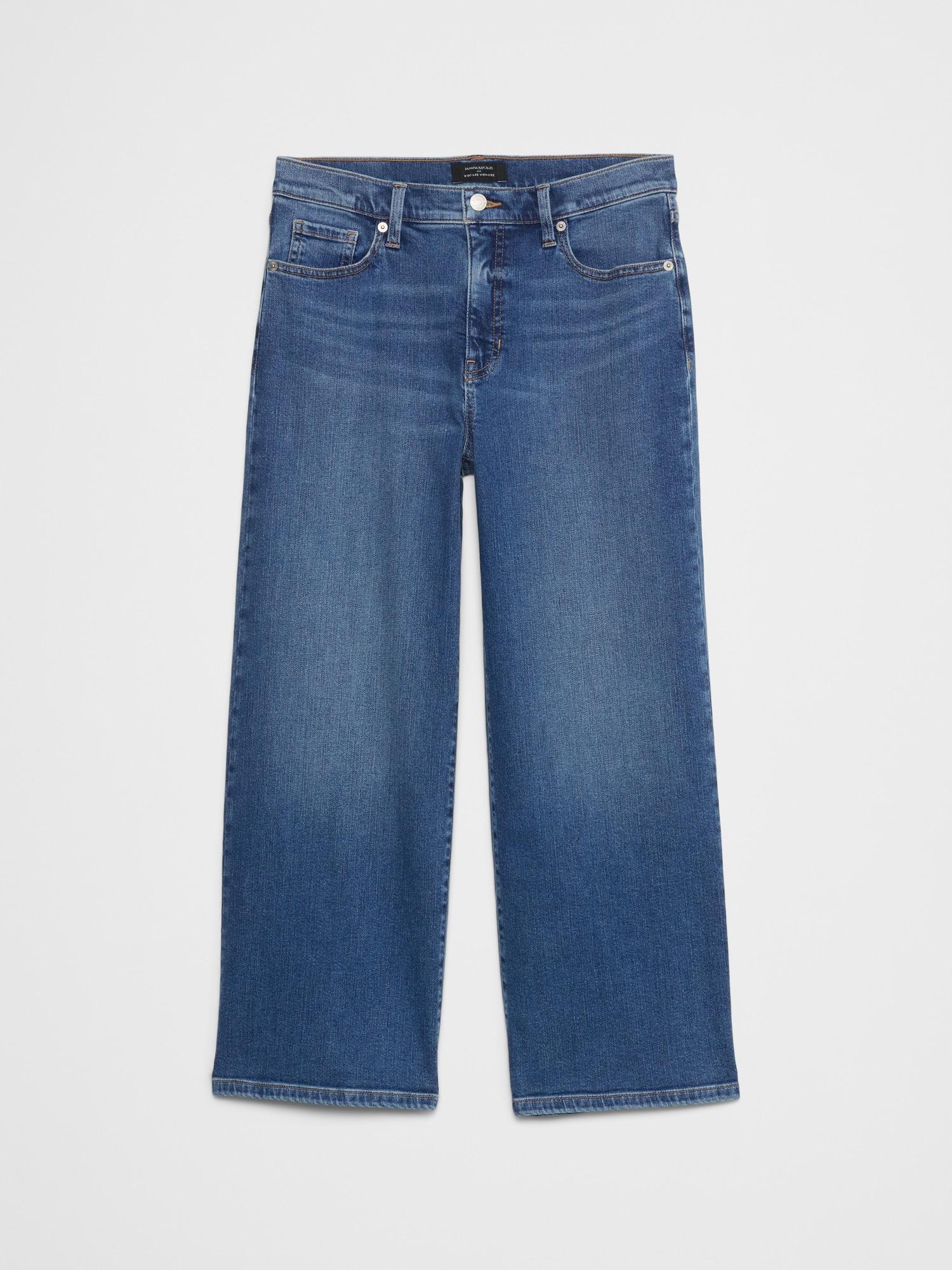 Wide-Leg High-Rise Cropped Jean Product Image