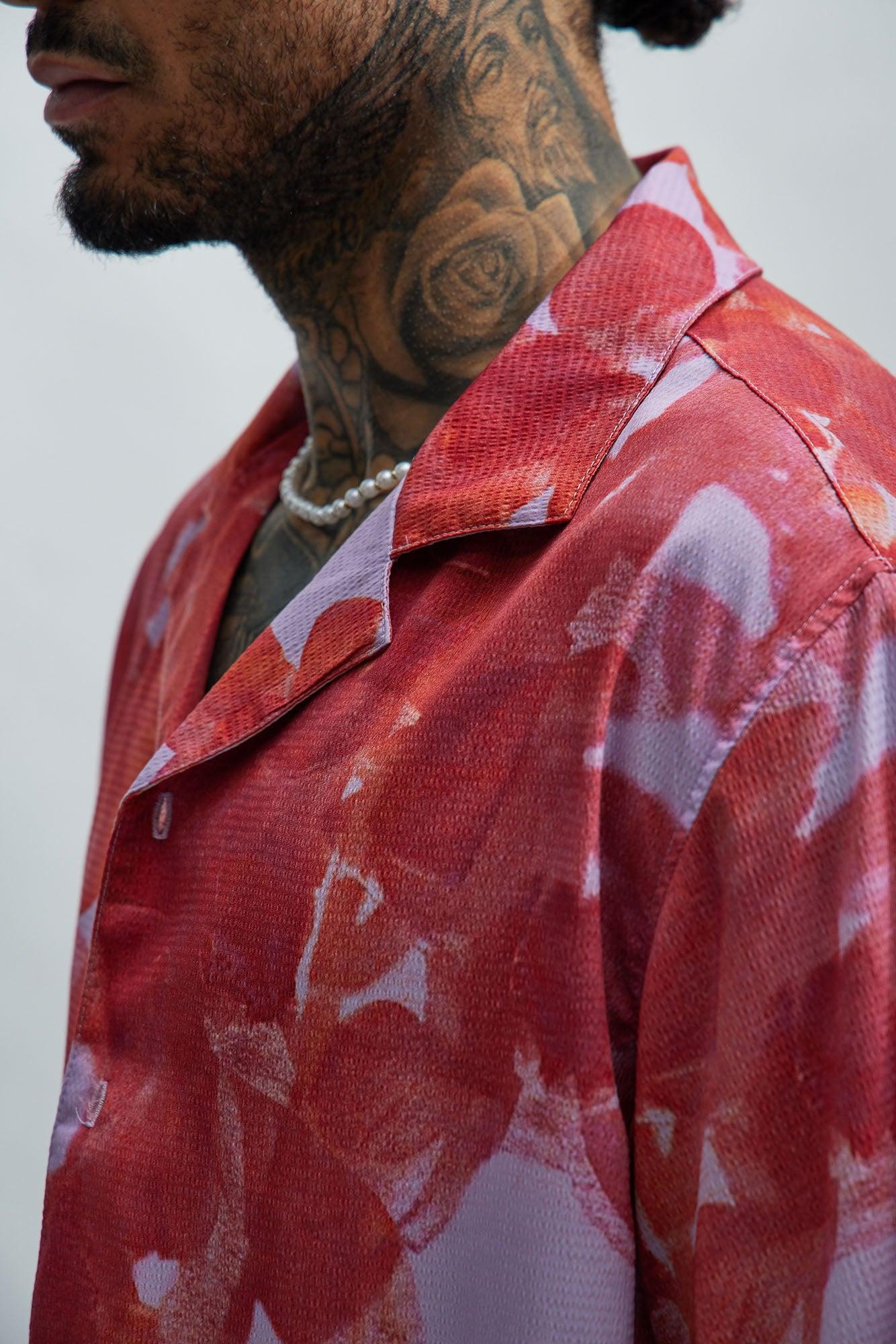 Fairlane Foliage Shirt - Red/combo Product Image