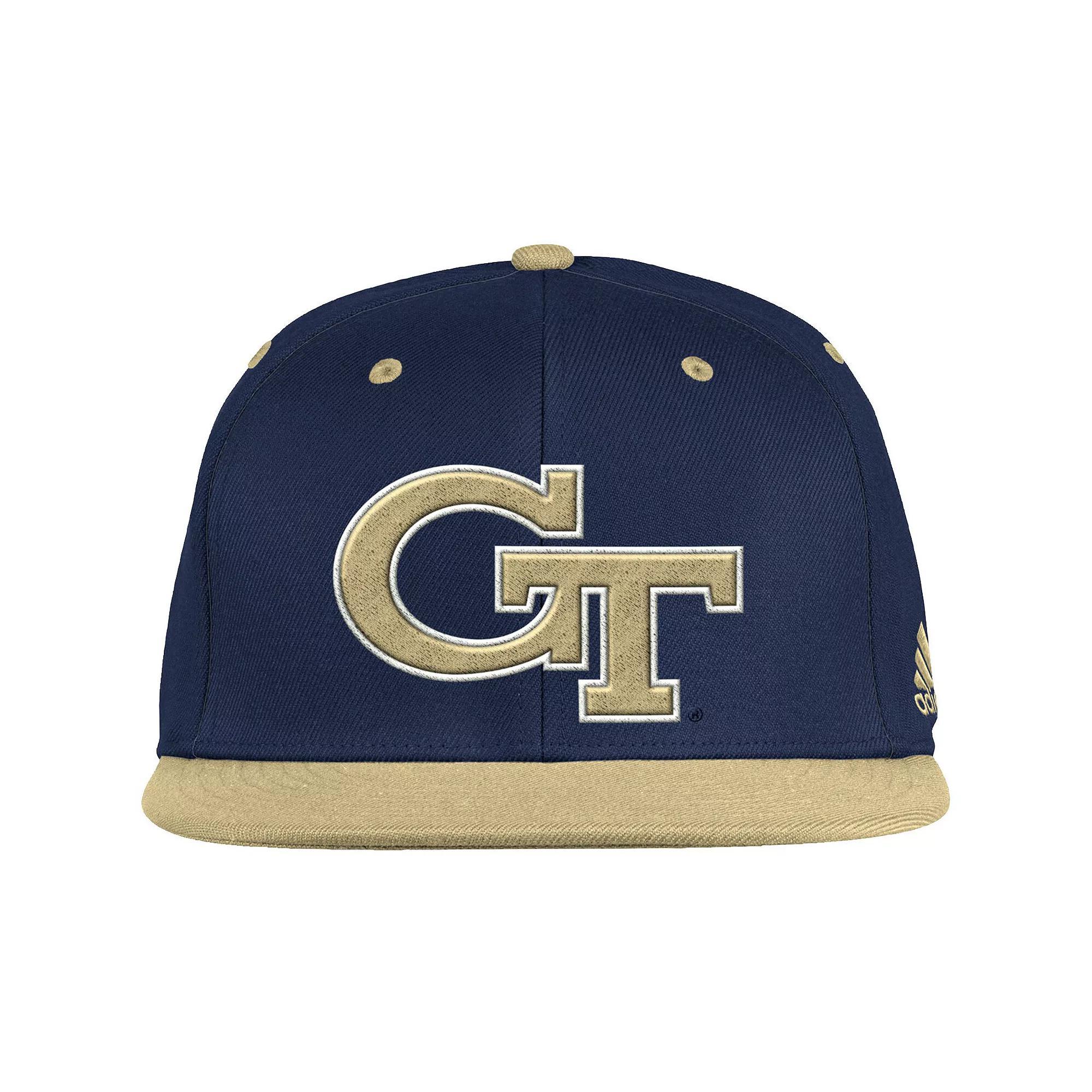Men's adidas Navy/Gold Georgia Tech Yellow Jackets On-Field Baseball Fitted Hat, Size: 7 5/8, Blue Product Image